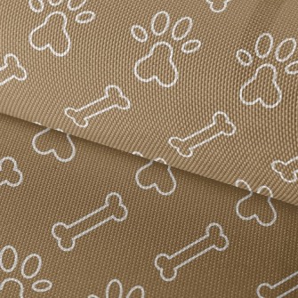 Dog Footprints Dog Bones Waterproof Oxford
