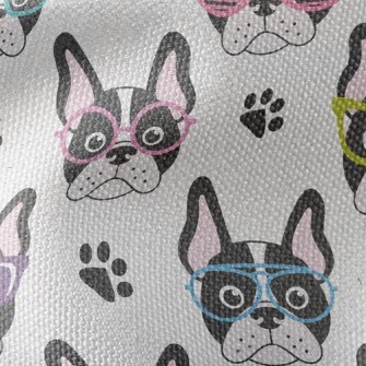 French Bulldog With Glasses Waterproof Canvas