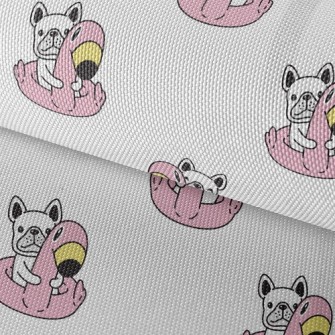 French Bulldog In Swimming Rin Waterproof Oxford