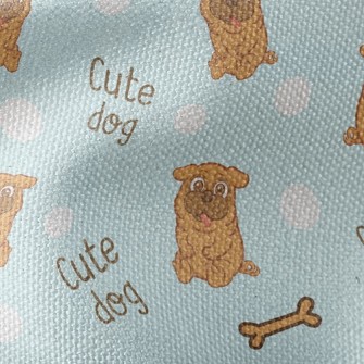 Puppy Dog Bone Waterproof Canvas