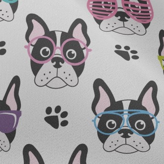 French Bulldog With Glasses Chiffon