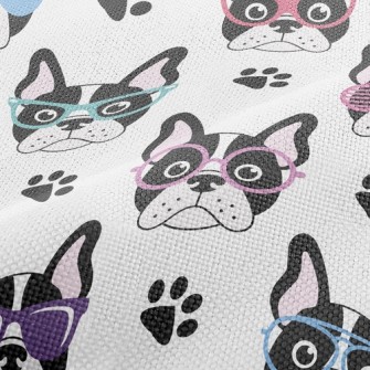 French Bulldog With Glasses Performance Linen