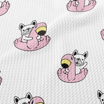 French Bulldog In Swimming Rin Birdseye Piqué