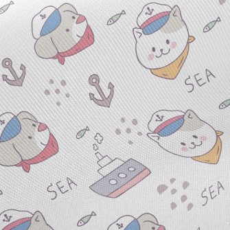 Nautical Cat And Dog Twill