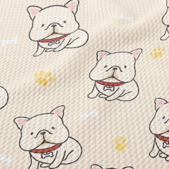 Cute French Bulldog Birdseye Piqué