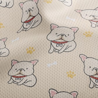 Cute French Bulldog Athletic Mesh Flat Back