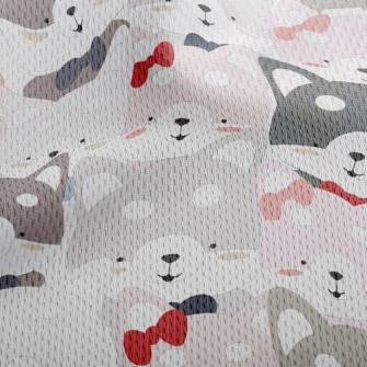 Cute Husky Athletic Mesh Flat Back