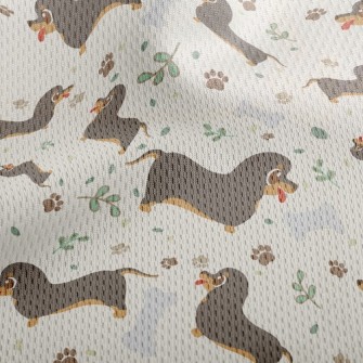 Dachshund Bones Athletic Mesh Flat Back