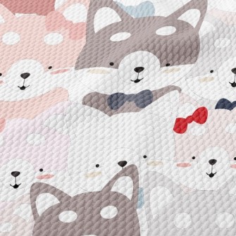 Cute Husky Birdseye Piqué