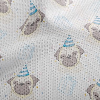 Happy Pug Athletic Mesh Flat Back