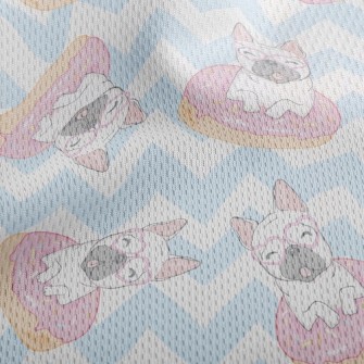 Donut French Bulldog Athletic Mesh Flat Back