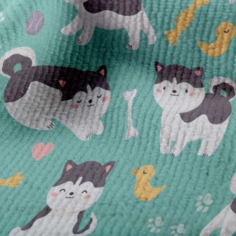 Husky And Duck Toy Terry