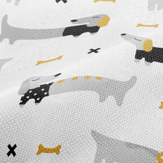 Dachshund Dog Bones Performance Linen