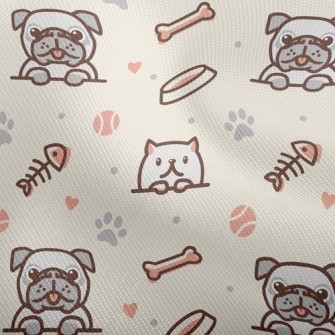 Dog And Cat Fish And Dog Bone Dobby