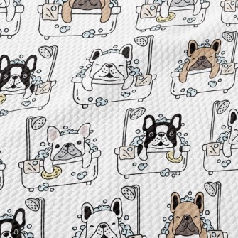 Shower French Bulldog Birdseye Piqué