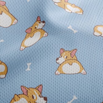 Corgi Showing Ass Athletic Mesh Flat Back
