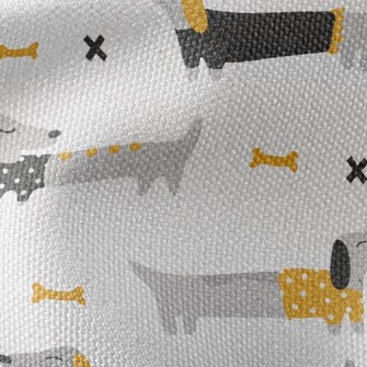 Dachshund Dog Bones Waterproof Canvas