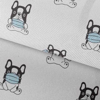 Wearing A Mask French Bulldog Waterproof Oxford