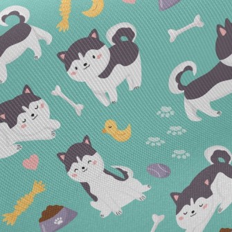 Husky And Duck Toy Twill