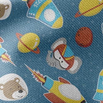 Rocket Elephant And Bear Waterproof Canvas