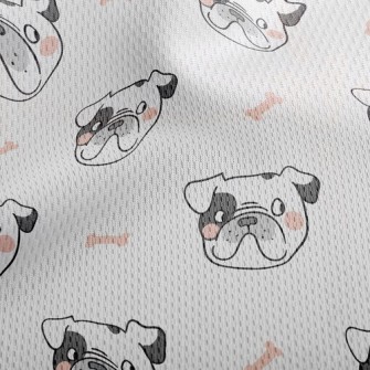 French Bulldog Dog Bone Athletic Mesh Flat Back