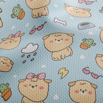 Cute Dog Athletic Mesh Flat Back