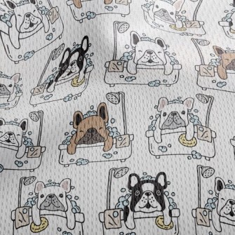 Shower French Bulldog Athletic Mesh Flat Back