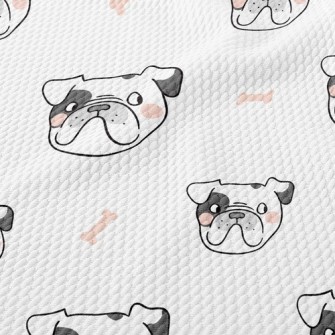 French Bulldog Dog Bone Birdseye Piqué