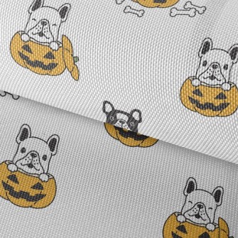 Halloween Pumpkin French Bulld Waterproof Oxford