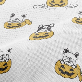 Halloween Pumpkin French Bulld Performance Linen