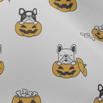 Halloween Pumpkin French Bulld Chiffon