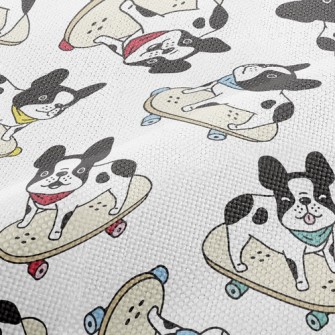 Skateboard French Bulldog Performance Linen