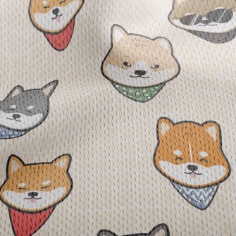 Cute Shiba Inu Athletic Mesh Flat Back