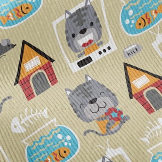 House Fish Tank Cat Standard Corduroy