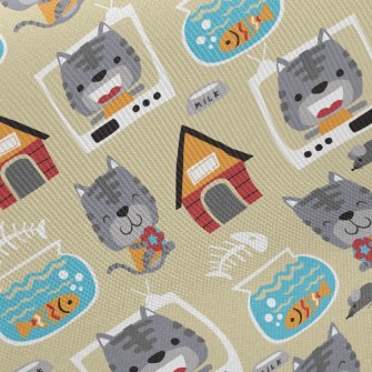 House Fish Tank Cat Twill