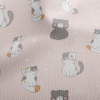 Cute Cat Athletic Mesh Flat Back