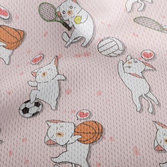 Ball Games And Cats Athletic Mesh Flat Back