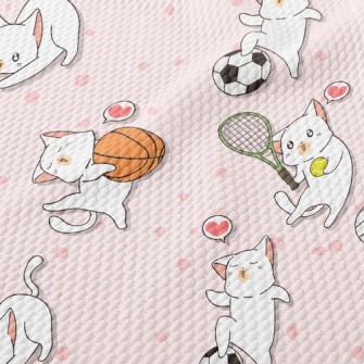 Ball Games And Cats Birdseye Piqué