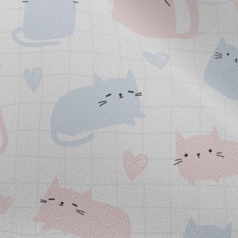 Plaid And Cat Chiffon