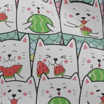 Cat Eating Watermelon Chiffon