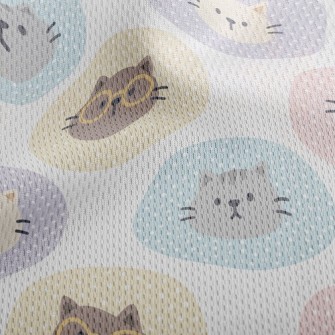 Cute Cat Athletic Mesh Flat Back