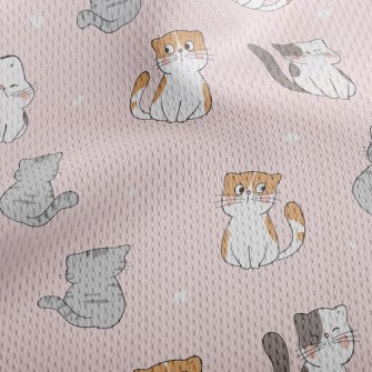 Cute Cat Athletic Mesh Flat Back