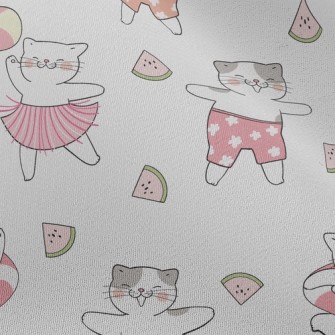 Watermelon Dancing Cat Chiffon