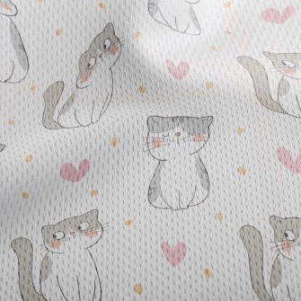 Cute Cat Athletic Mesh Flat Back