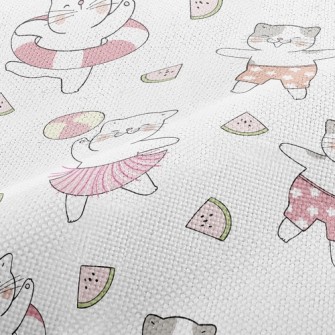 Watermelon Dancing Cat Performance Linen