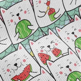 Cat Eating Watermelon Standard Corduroy