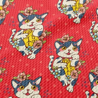 Lucky Cat Birdseye Piqué