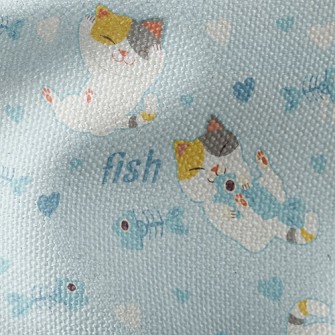 Cat Fish Bone Waterproof Canvas