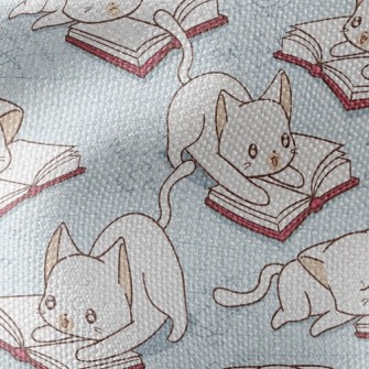 Cat Reading Waterproof Canvas