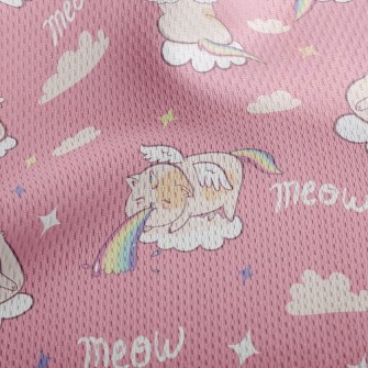 Unicorn Cat Athletic Mesh Flat Back